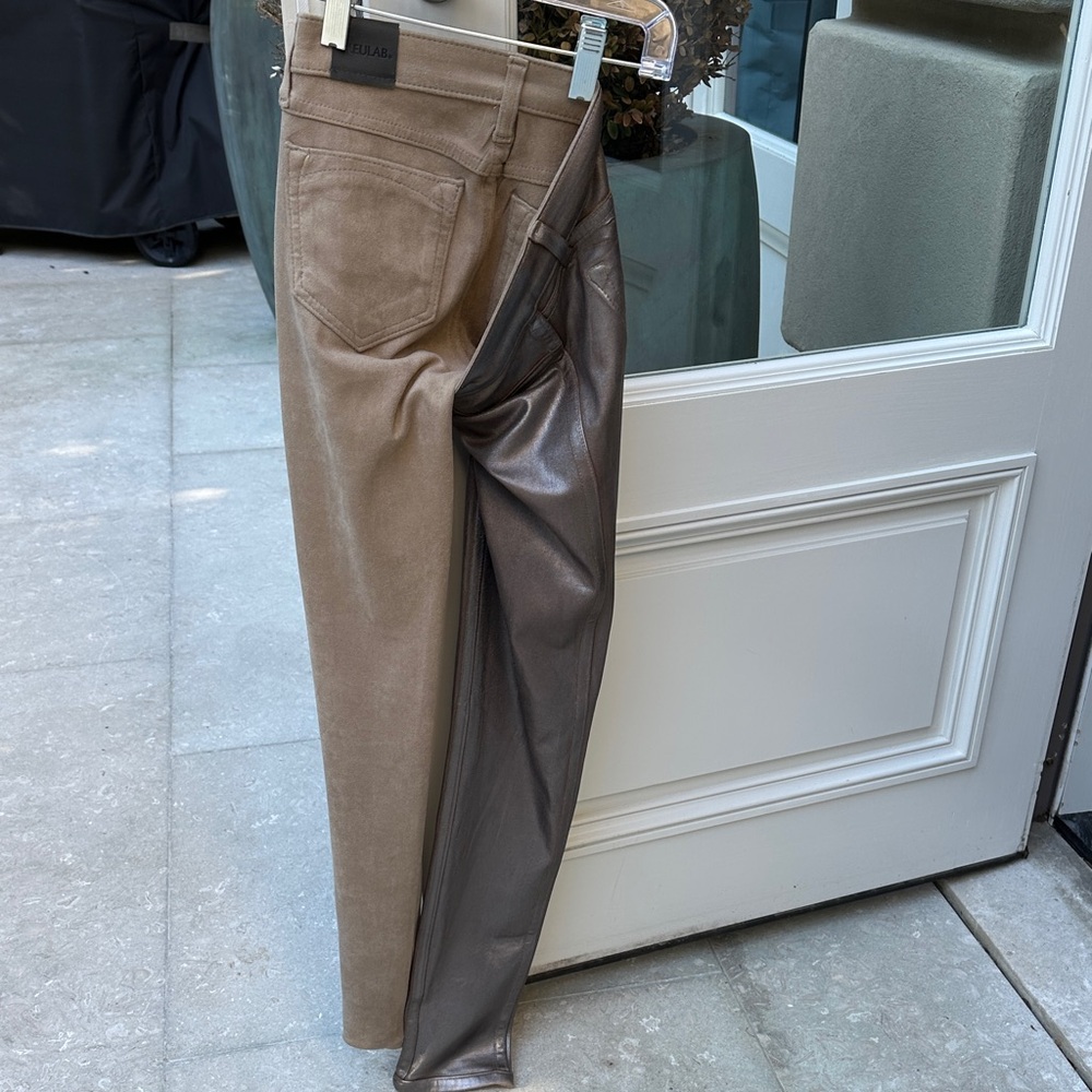 Shimmering Bronze Skinny Reversible Jeans